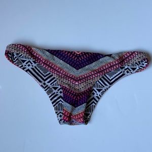 REVERSIBLE ROXY PATTERNED BIKINI BOTTOM